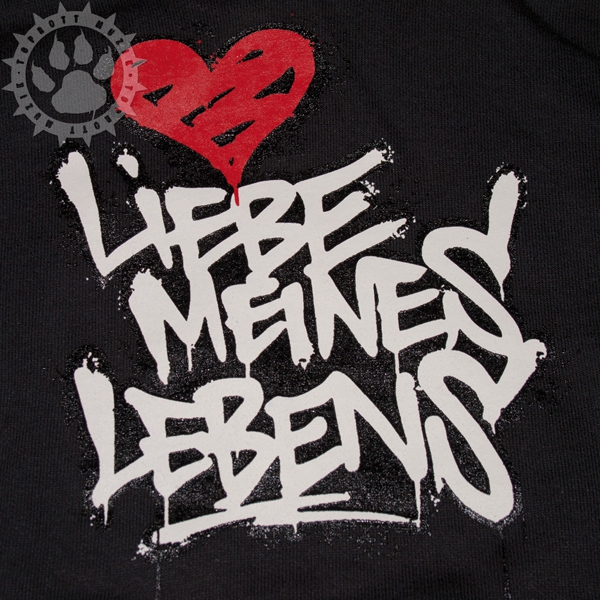 Liebe Meines Lebens- Kapuzenpullover Schwarz (Logo Bunt)